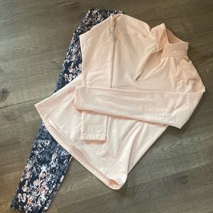 Adidas golf 1/4 zip and matching Rbx leggings